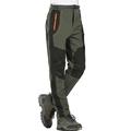 Men's Fleece Lined Pants Waterproof Hiking Pants Trousers Softshell Pants Winter Outdoor Thermal Warm Windproof Fleece Lining Pants / Trousers Bottoms Army Green Gray Black Hunting Fishing Climbing