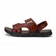 Men's Slippers Flip-Flops Leather Sandals Classic Casual Home Daily Rubber Loafer Yellow Brown Summer Spring