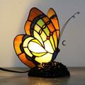 Butterfly Stained Glass Table Lamp Retro Style Table Lamp Night Light Perfect for House Warming Gift