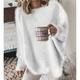 Women's Pullover Sweater jumper Jumper Fuzzy Knit Cropped Knitted Pure Color Crew Neck Stylish Casual Daily Holiday Winter Fall Blue Gray S M L / Long Sleeve / Regular Fit