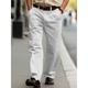 Men's Trousers Chinos Chino Pants Pocket Plain Comfort Breathable Outdoor Daily Going out Cotton Blend Fashion Casual Light Khaki Black