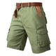 Men's Cargo Shorts Shorts Hiking Shorts Multi Pocket Plain Wearable Short Outdoor Daily 100% Cotton Designer Casual Black Army Green