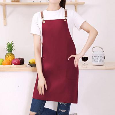 Waterproof Chef Apron For Women and Men, Kitchen Cooking Apron, Personalised Gardening Apron with Pocket, Cotton Canvas Work Apron Cross Back Heavy Duty Adjustable