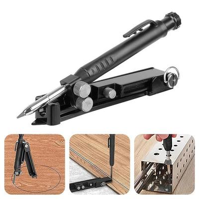 Multi-Function Scribing Tool, Construction Pencil, Tiling Pave Woodworking Outlines Circles Profiling Contour Gauge With Woodworking Scribing Pen