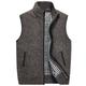 Men's Vest Daily Wear Going out Festival Business Basic Fall Winter Pocket Polyester Warm Breathable Soft Comfortable Solid Colored Zipper Standing Collar Regular Fit Azure Burgundy Light Grey Dark