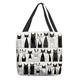 Women's Tote Shoulder Bag Canvas Tote Bag Customize Oxford Cloth Shopping Holiday Print Large Capacity Foldable Lightweight Cat Black / White Black / Red Custom Print