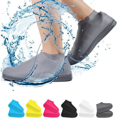 Waterproof Shoe Covers, Non-Slip Water Resistant Overshoes Silicone Rubber Rain Shoe Cover Protectors for Kids, Men, Women