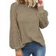 Women's Pullover Sweater Jumper Crew Neck Ribbed Knit Polyester Patchwork Summer Fall Outdoor Daily Going out Stylish Casual Soft Long Sleeve Solid Color Black Pink Navy Blue S M L