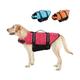 Dog Life Jackets, Reflective Adjustable Preserver Vest with Enhanced Buoyancy Rescue Handle for Swimming