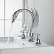 Widespread Bathroom Sink Mixer Faucet, 2 Handle 3 Holes Basin Taps Swan Noble Luxury Golden and Oil-rubbed Bronze Bath Taps