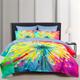 Floral Dopamine Colored Pattern Duvet Cover Set Comforter Set Soft 3-Piece Luxury Cotton Bedding Set Home Decor Gift King Queen Full Size