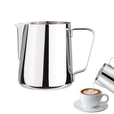 Milk Frothing Jug, 350/600 ml Espresso Steamer Jug, Stainless Steel Coffee Cappuccino Latte Art Barista Steamer Pot Milk Steamer