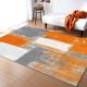 Mandala Bohemian Orange Rug Area Rug Non Slip Floor Mat Bedside Livingroom Bedroom Indoor Outdoor