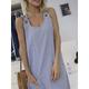 Women's Tank Dress Summer Dress Print Dress Stripe Button Print Crew Neck Midi Dress Daily Date Sleeveless Summer Spring