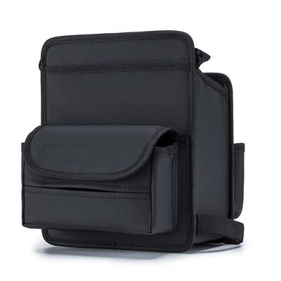 Car Seat Middle Organiser PU Leather Auto Between Seat Storage with Pockets Front Seat Handbag Holder Pet Net Barrier Organizer
