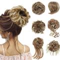 6 Packs Messy Bun Hair Pieces for Women Hair Buns Hair Piece Pony Tails Hair Extensions Ponytail Extension for Women Mix Blonde 27/613