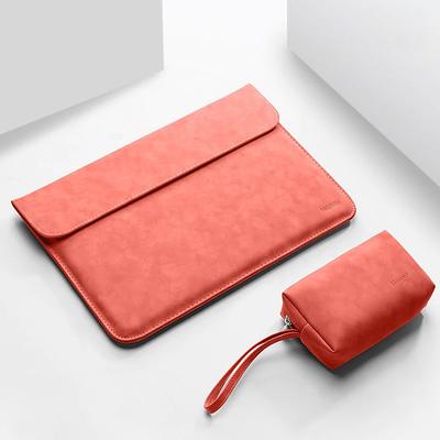 Laptop Sleeves 12 13.3 14 inch Compatible with Macbook Air Pro, HP, Dell, Lenovo, Asus, Acer, Chromebook Notebook Waterpoof Shock Proof PU Leather Solid Color for Business Office