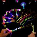 10pcs Amazing Led Light Arrow Rocket Helicopter Flying Toy Party Fun Gift Elastic Slingshot Flying Copters Birthdays Outdoor Game for Children Kidsfor Gift for BoyGirls