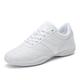 Unisex Dance Sneakers Cheer Shoes HipHop Disco Dance Practice Trainning Dance Shoes Cheerleading Heel Flat Heel Lace-up White