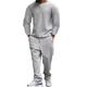 Men's T-shirt Suits Tracksuit Tennis Shirt Tees and Drawstring Long Pants Plain Crew Neck Daily Wear Vacation Long Sleeve 2 Piece Clothing Apparel Gymnatics Casual