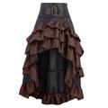Women's Skirt Petticoat Gothic Dress Long Skirt Maxi Skirts Ruffle Asymmetric Hem Solid Colored Carnival Party Fall Winter Polyester Retro Vintage Gothic Victorian Carnival Costumes Ladies Black