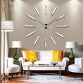 Modern Metal Family AA Decoration 3D DIY Wall Clock Decor Sticker Large DIY Wall Clock for Home Living Room Bedroom Office Decoration