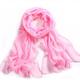 Women's Chiffon Scarf Party Evening Street Dailywear Wine Black Pink Scarf Pure Color / Basic / Winter / Spring / Summer / Vintage