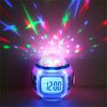 Sky Projector Star Light Music Alarm Clock for Children Color-Changing Birthday Gift AAA Batteries Powered