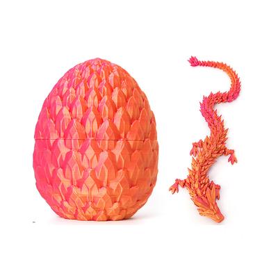 3D Printed 12inch Crystal Dragon with Egg Dinosaur Christmas Fidget Toy Gifts for Adults Easter Eggs Basket Stuffers