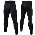 Men's Compression Pants Running Tights Leggings Base Layer Athletic Athleisure Spandex Breathable Quick Dry Moisture Wicking Fitness Gym Workout Running Sportswear Activewear Navy Black White