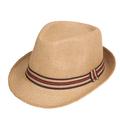 Men's Straw Hat Sun Hat Fedora Trilby Hat Black Brown Polyester Braided Streetwear Stylish 1920s Fashion Daily Outdoor clothing Holiday Plain Sunscreen Breathability