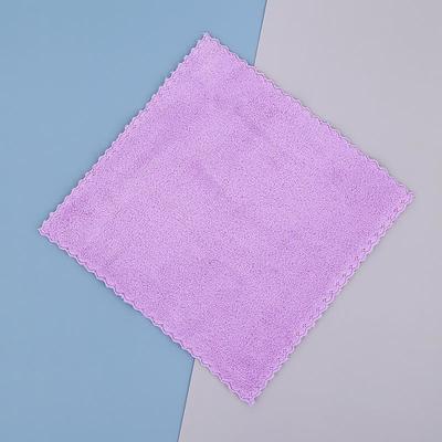 Coral Velvet Square Towel Kitchen Dishcloth Soft Absorbent Small Handkerchief Plain Color Saliva Towel Baby And Children Hand Towel