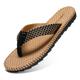 Men's Slippers Flip-Flops Flip-Flops Plus Size Casual Beach Home Daily Canvas Breathable Loafer Black Khaki Summer Spring