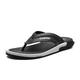 Men's Slippers Flip-Flops Flat Sandals Flip-Flops Walking Casual Beach Home Daily PU Booties / Ankle Boots Loafer Black White Summer