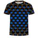 Kids Boys' 3D Vertigo T shirt Tee Short Sleeve Print Optical Illusion Color Block Geometric Print Blue Red Fuchsia Children Tops Summer Active Basic Streetwear