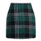 Women's Skirt Bodycon Mini High Waist Skirts Print Plaid Street Daily Winter Woolen Fashion Casual Sapphire Turquoise Dark Green Dark Coffee