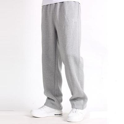 Men's Fleece Pants Sweatpants Joggers Trousers Straight Leg Sweatpants Elastic Waist Straight Leg Solid Color Plain Breathable Comfortable Full Length Sports Outdoor Daily Wear Casual / Sporty