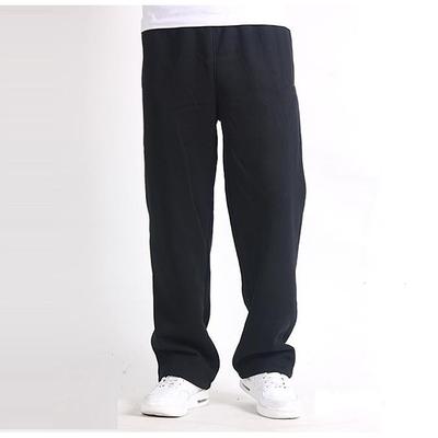 Men's Fleece Pants Sweatpants Joggers Trousers Straight Leg Sweatpants Elastic Waist Straight Leg Solid Color Plain Breathable Comfortable Full Length Sports Outdoor Daily Wear Casual / Sporty