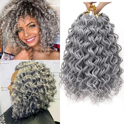 Curl Crochet hair for Black Women Short Beach Curl crochet hair Bohemian Crochet Braids Natural Black Deep Wave Braiding hair Extensions