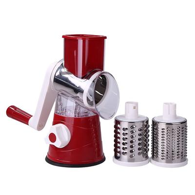 Manual Rotary Cheese Grater Kitchen Speed Round Tumbling Box Shredder Drum Vegetable Slicer Nuts Grinder for Veggie Potato Cucumber Carrot Chocolate for Pizza Hashbrowns Salad