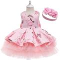 Kids Girls' Dress Floral Butterfly Sleeveless Birthday Daily Lace Ruched Mesh Cute Princess Cotton Midi Floral Embroidery Dress A Line Dress Tulle Dress Summer Fall 2-8 Years Pastel Pink Pink Purple