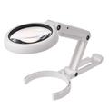 New Upgrade 5X 11X 2 In 1 Folding Handheld Illuminated Magnifying Glass Stand Table Magnifier with 8 LED Lights for Reading and Identification Jewelry Watch Repair Tool