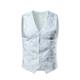 Men's Vest Gilet Daily Wear Going out Festival Business Basic Spring Fall Pocket Linen Breathable Soft Comfortable Printed Single Breasted V Neck Regular Fit White / White Black Vest