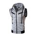 Men's Hoodie Wine Red Light Grey Dark Gray Hooded Color Block Sports Outdoor Casual Clothing Apparel Hoodies Sweatshirts Sleeveless