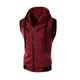 Men's Hoodie Wine Red Light Grey Dark Gray Hooded Color Block Sports Outdoor Casual Clothing Apparel Hoodies Sweatshirts Sleeveless