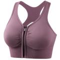 Women's High Support Sports Bra Running Bra Seamless Racerback Bra Top Padded Yoga Fitness Gym Workout Breathable Wearproof Soft Spandex Bean Paste Black Pink Solid Colored