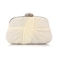 Women's Clutch Bags Polyester Party / Evening Bridal Shower Wedding Party Chain Silver Black Almond