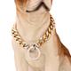 15mm Ebay Titanium Steel Stainless Steel Golden Pitbull Pet Large Dog Chain Pet Chain Collar