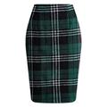 Women's Skirt Bodycon Plaid Skirt Mini High Waist Skirts Print Plaid Maillard Street Daily Winter Cotton Fashion Sexy dark brown Dark Khaki Light Khaki Pure black