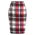 Women's Skirt Bodycon Plaid Skirt Mini High Waist Skirts Print Plaid Maillard Street Daily Winter Cotton Fashion Sexy dark brown Dark Khaki Light Khaki Pure black